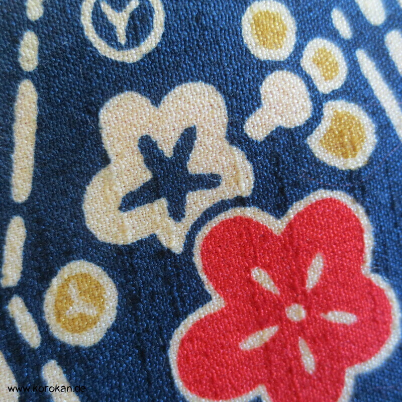 gedruckte japanische Muster Tsumugi Seide / Wolle Kimono