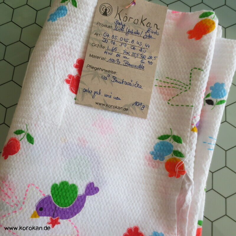 Seersucker Yukata für Babies, Kleinkinder, Vögelchen