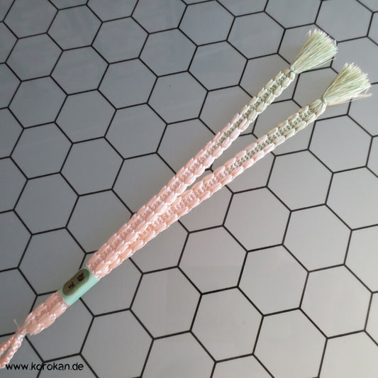 Haori Himo - neu und unbenutzt - Seide Verlauf schilf - weiß