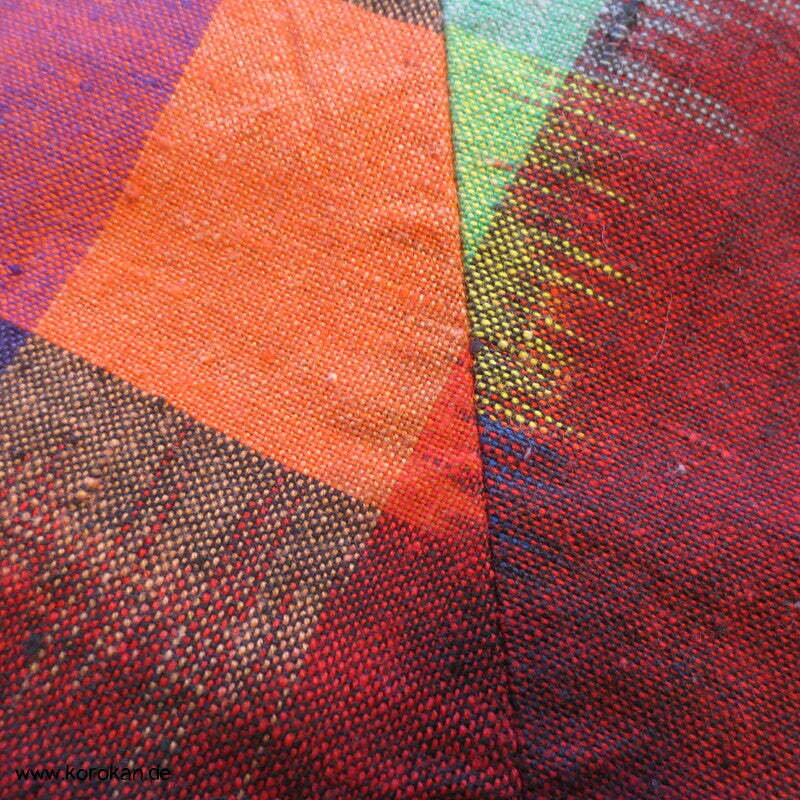 Dochugi Kimono Raglan Jacke, Kasuri Karo regenbogenbunt