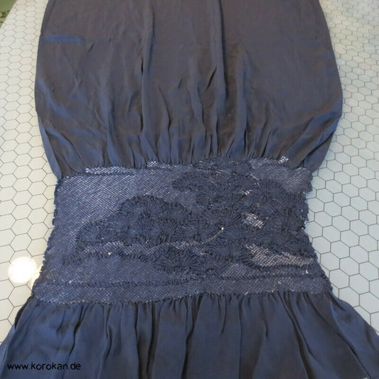 Pinien Shibori Heko Obi - Chirimen Seiden Crepe