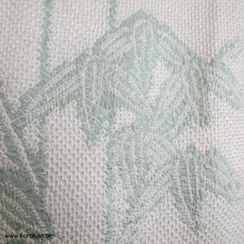 Full Shibori jade Bambus Homongi Seiden Kimono