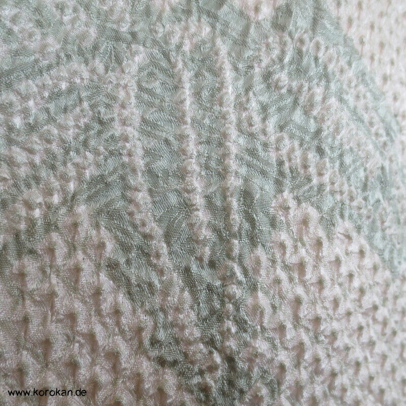 Full Shibori jade Bambus Homongi Seiden Kimono