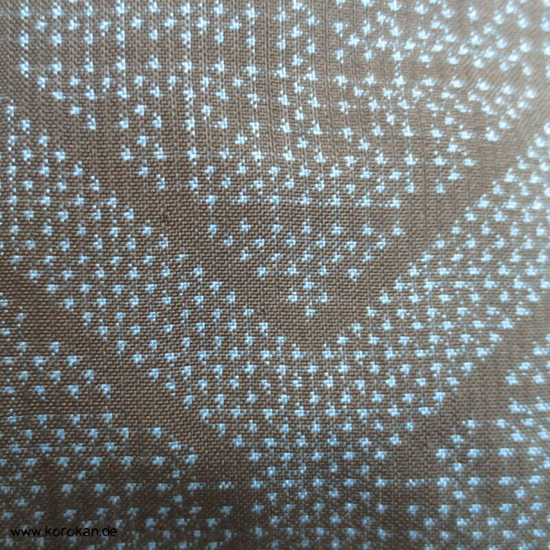 blau-schwarz, strenges Kikko Kasuri Oshima Tsumugi Seiden Kimono