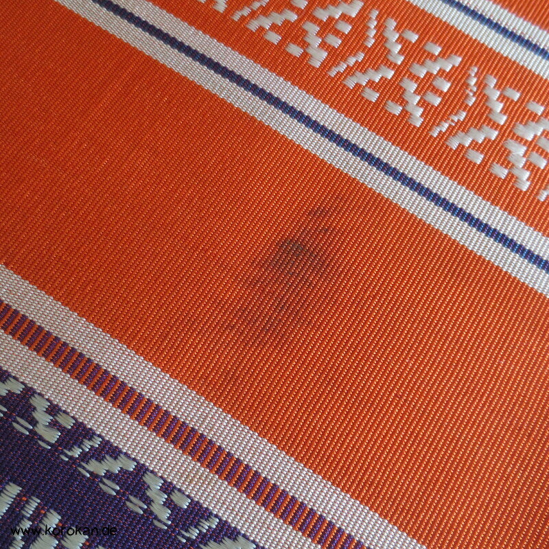 Han Haba Kimono Gürtel, Hakata Rips orange blau