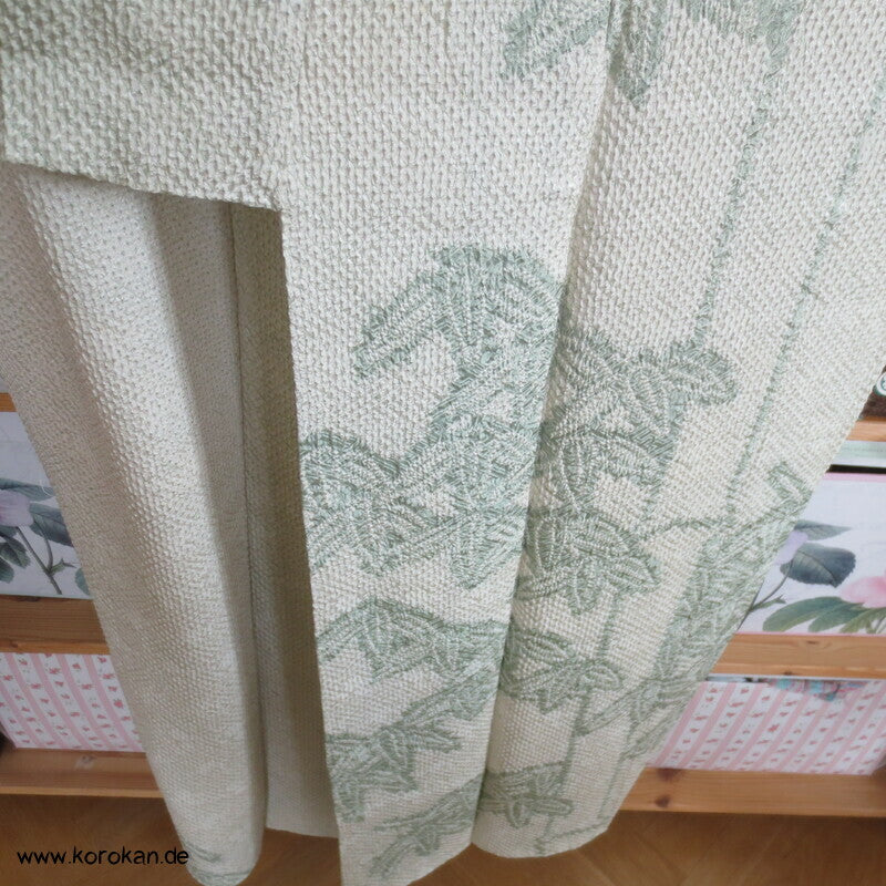 Full Shibori jade Bambus Homongi Seiden Kimono