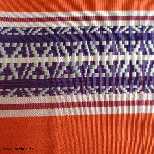 Han Haba Kimono Gürtel, Hakata Rips orange blau