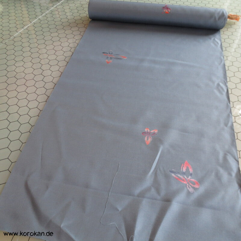 Schmetterlinge Kimono Honan Seiden Jacquard Broché