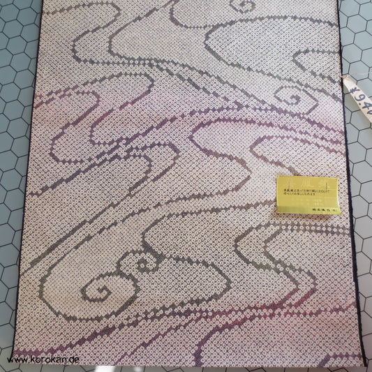 Kanoko Dot Wellen Wolle / Seide Kimono Stoff