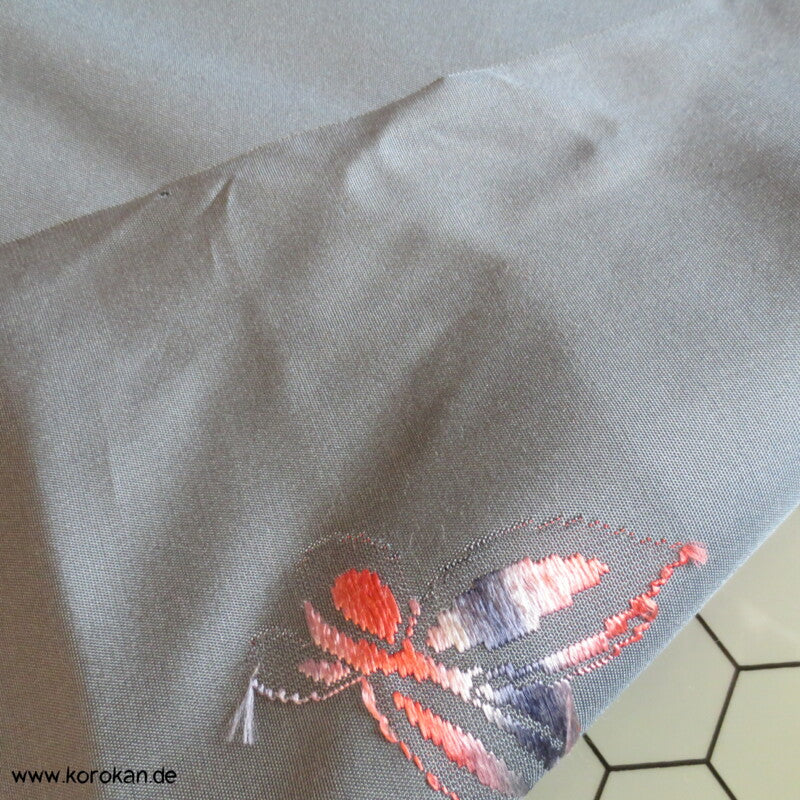 Schmetterlinge Kimono Honan Seiden Jacquard Broché