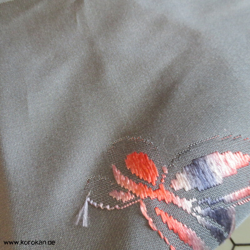 Schmetterlinge Kimono Honan Seiden Jacquard Broché