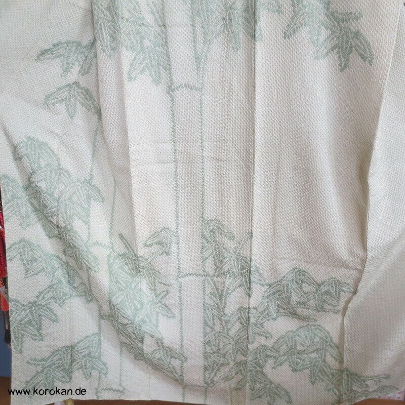 Full Shibori jade Bambus Homongi Seiden Kimono