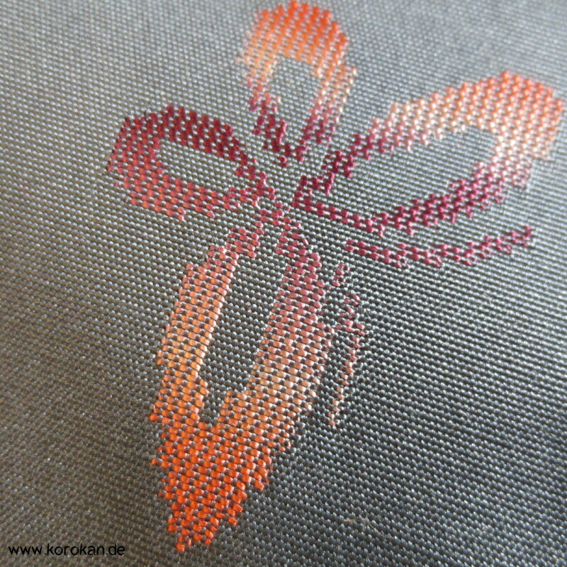 Schmetterlinge Kimono Honan Seiden Jacquard Broché