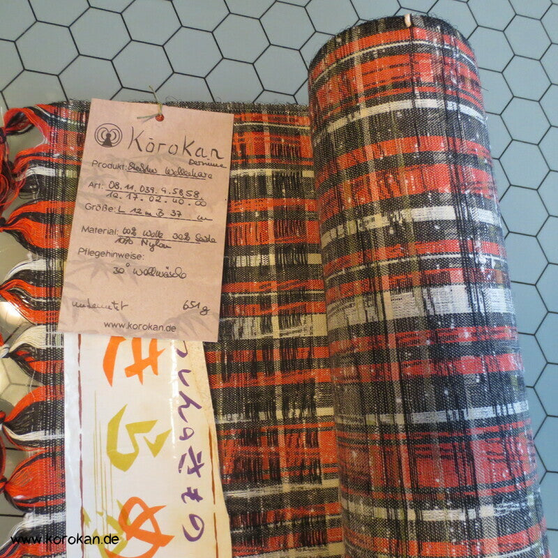 Kimono Stoff Rolle wirr kariertes Wellenkaro