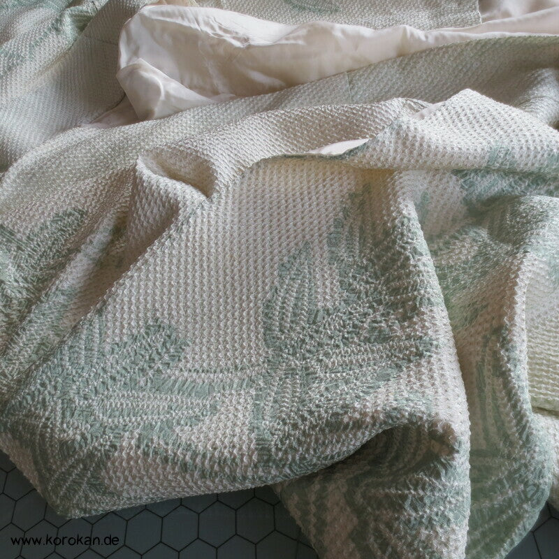 Full Shibori jade Bambus Homongi Seiden Kimono