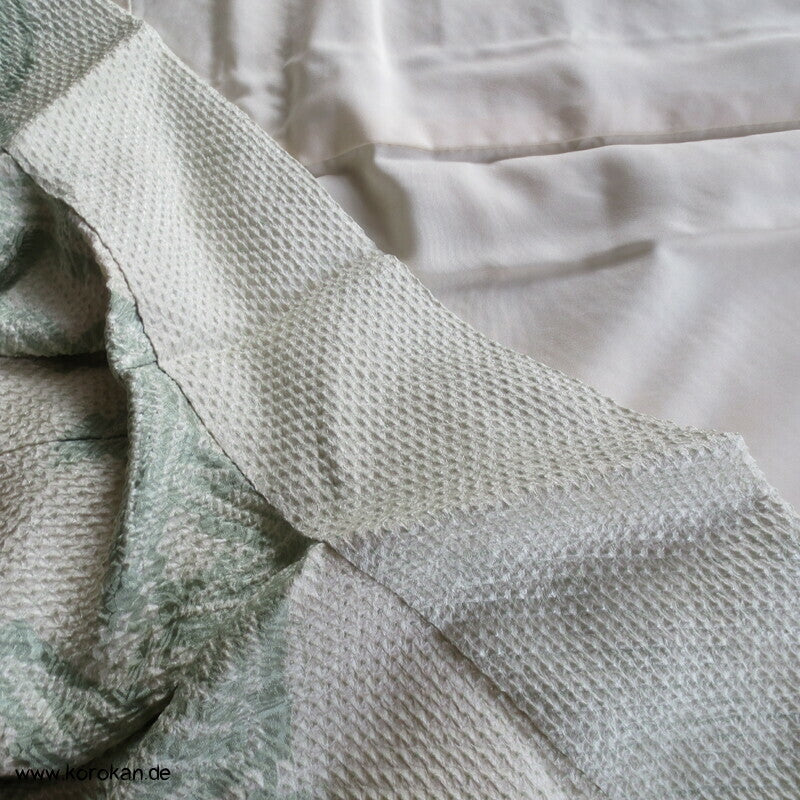Full Shibori jade Bambus Homongi Seiden Kimono