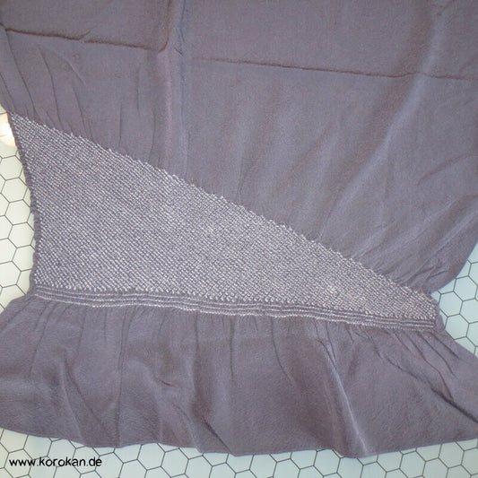 diagonalem Shibori Heko Obi - Chirimen Seiden Crepe