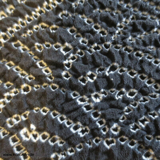 Kiribame Steinweg Shibori Heko Obi - Chirimen Crepe