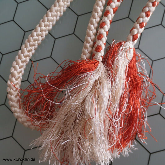 zimt - natur Verlauf Kordel Obijime, Seide