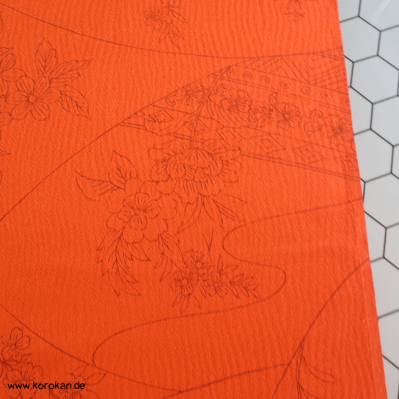 Shibori Palettenfenstern auf Wellendamast Kimono Seide