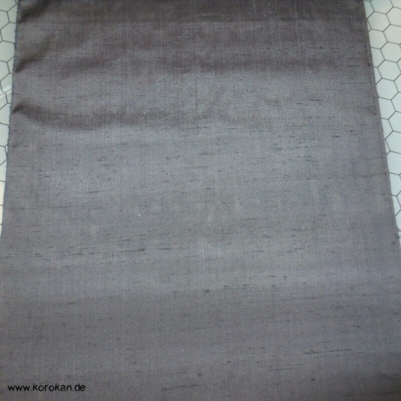Tanmono Stoffrolle anthrazit schwarze Tsumugi Kimono Seide