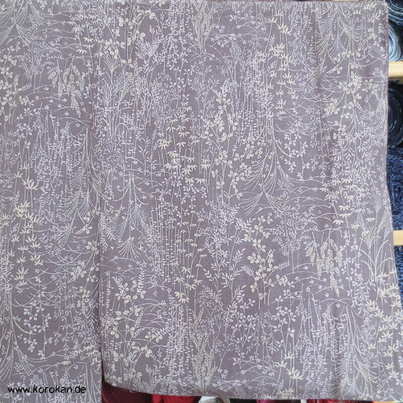 Herbstgräser flieder in mauve Komon Seidencrepe Kimono