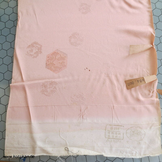 Stoffrolle Kimono Seidendamast Sechsecke und Rondelle