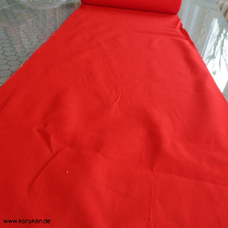 rotes Batist Baumwollfutter für Kimono - fein und leicht