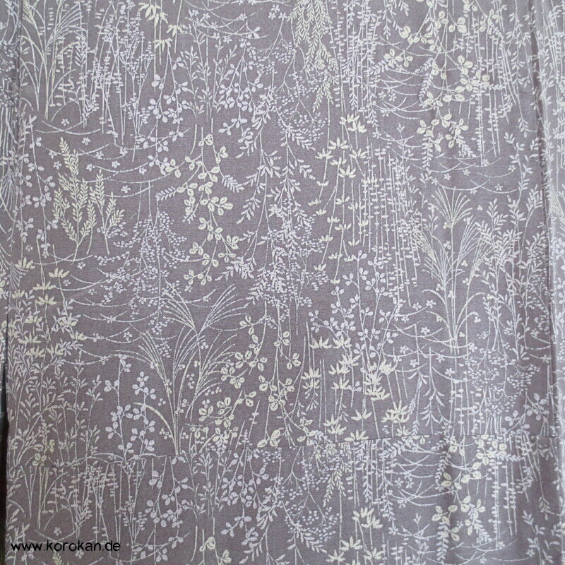 Herbstgräser flieder in mauve Komon Seidencrepe Kimono