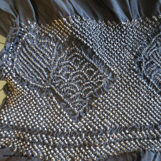 Shikishi Shibori Heko Obi - Chirimen Crepe