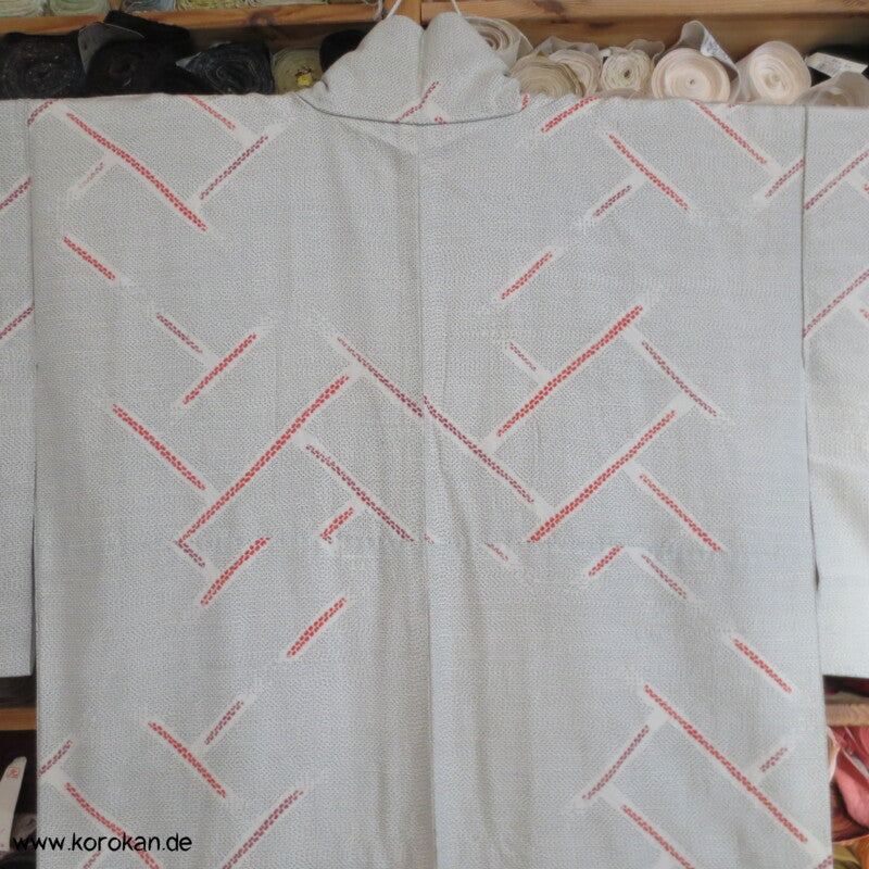 Shibori Higaki Flechtmuster Kasuri Tsumugi Seiden Kimono