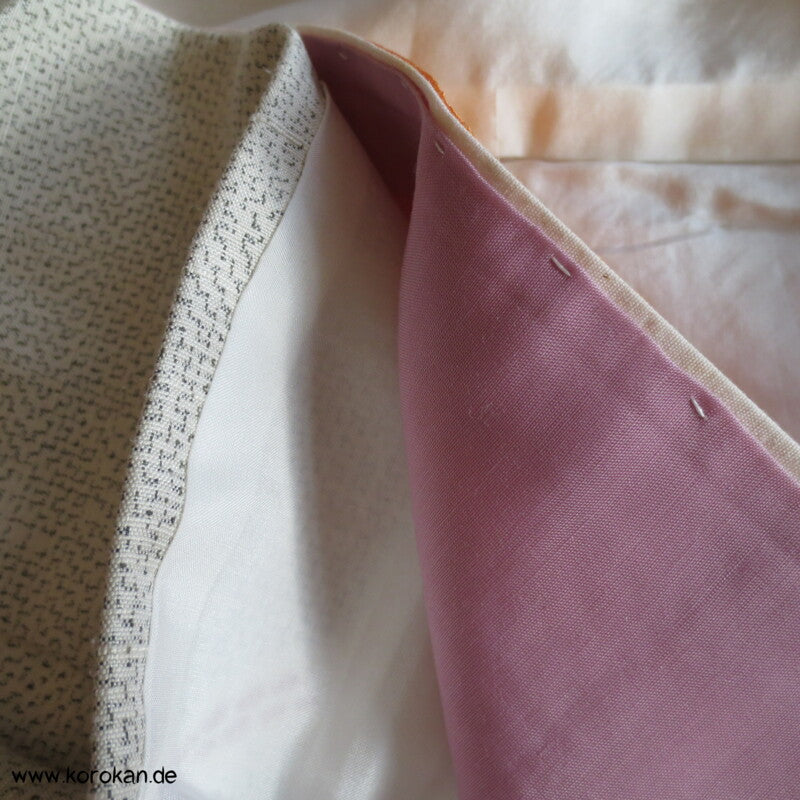 Shibori Higaki Flechtmuster Kasuri Tsumugi Seiden Kimono