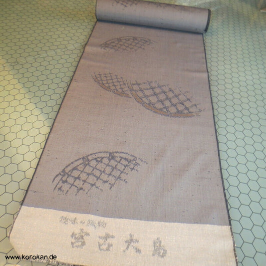 Stoffrolle Bambusgitter Jacquard gewebt blaugrau Kimono Tanmono