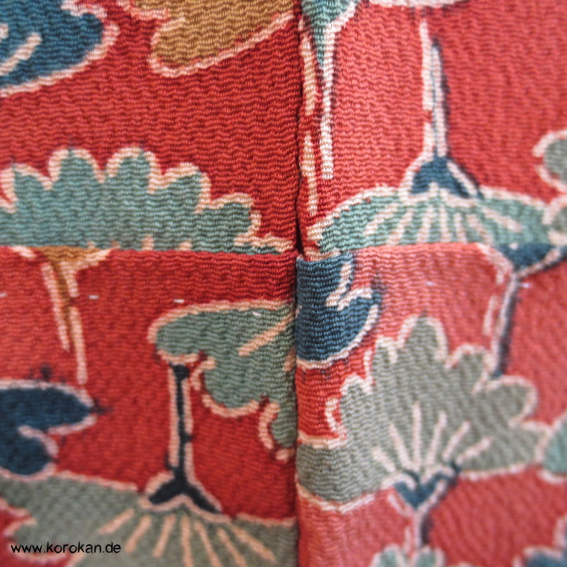 Kiku abstrakt Seidencrepe Komon Kimono