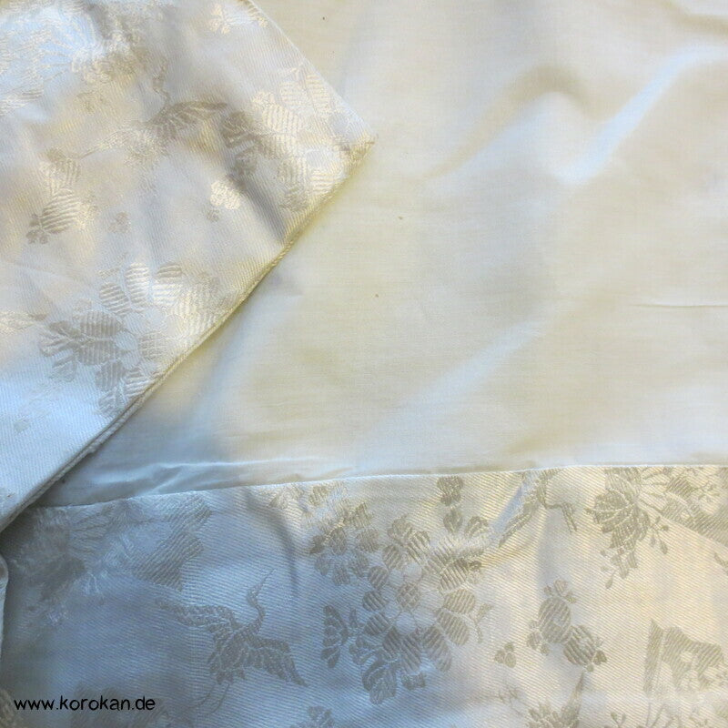 antiker gepolsterter Nakagi Kimono aus Rinzu Damast Seide