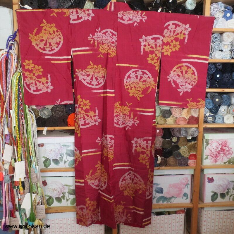 Genji mit Ballonblumen Meisen Kimono