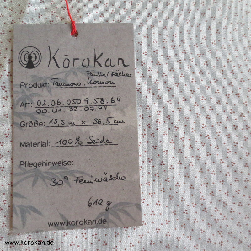 kleine Dreierpunkte, Fächer Kimono Seide