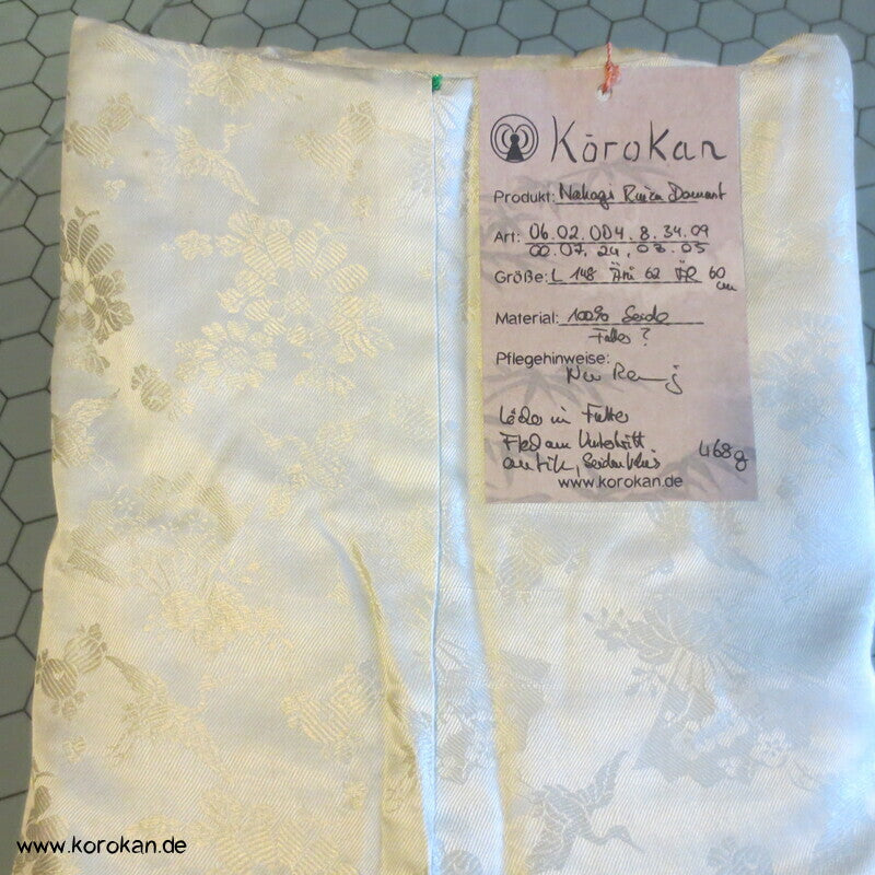 antiker gepolsterter Nakagi Kimono aus Rinzu Damast Seide