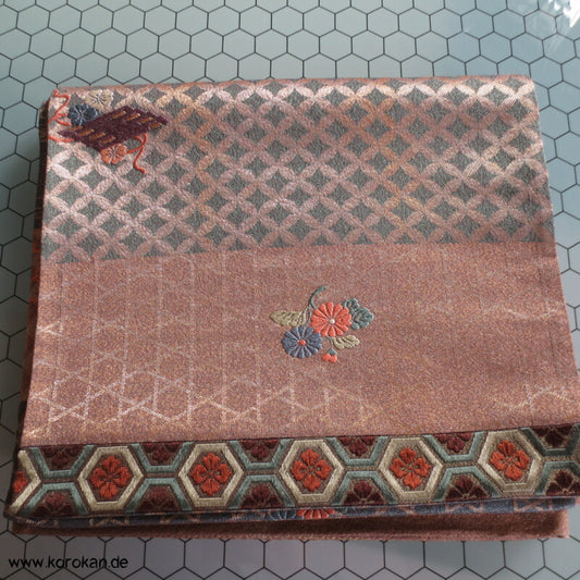 klassische japanische Muster Fukuro Seidenbrokat Obi