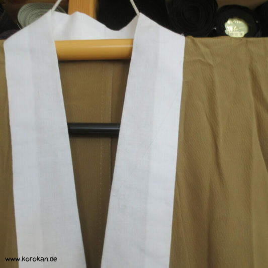 Shibori Kalebassen auf khaki Seide Juban Unterkimono