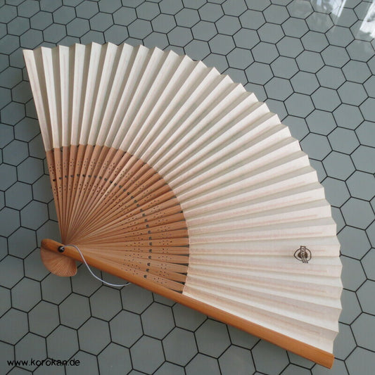 Japan Jigami Klappfächer, Papier auf Bambusstreben, Bambusmotiv