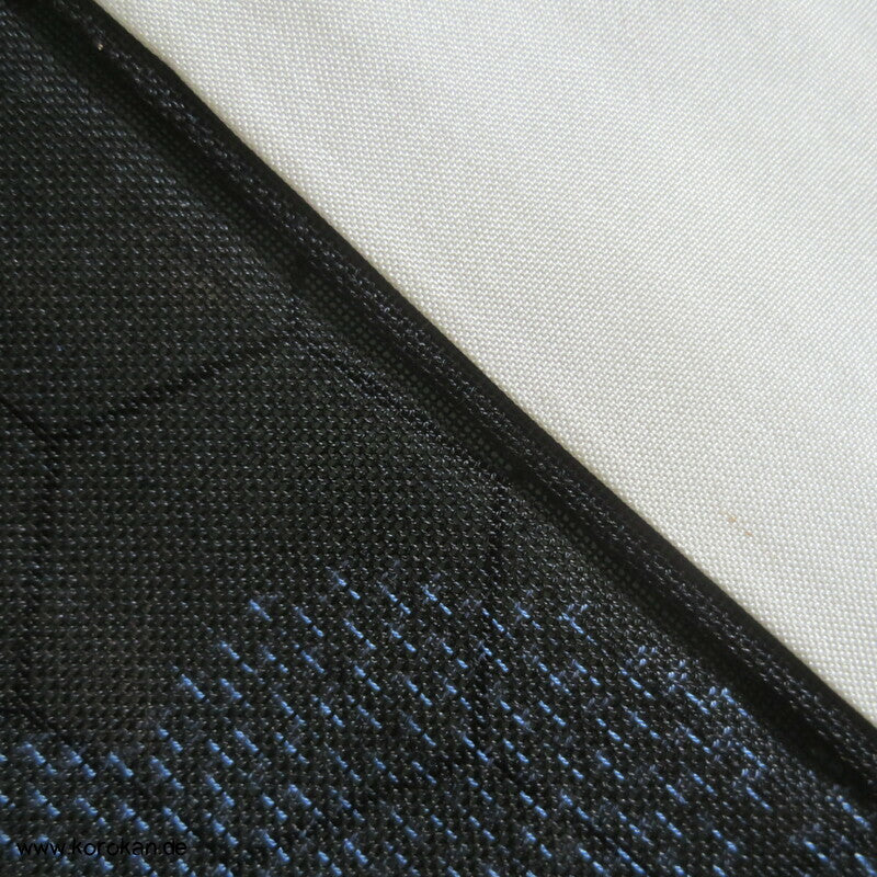 Kasuri Schmetterlinge Hitoe ungefütterter Kimono, Sha Seide