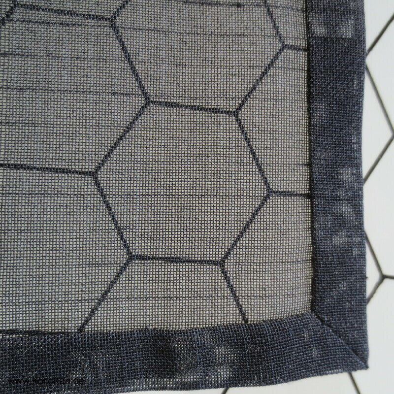 Kasuri Schmetterlinge Hitoe ungefütterter Kimono, Sha Seide