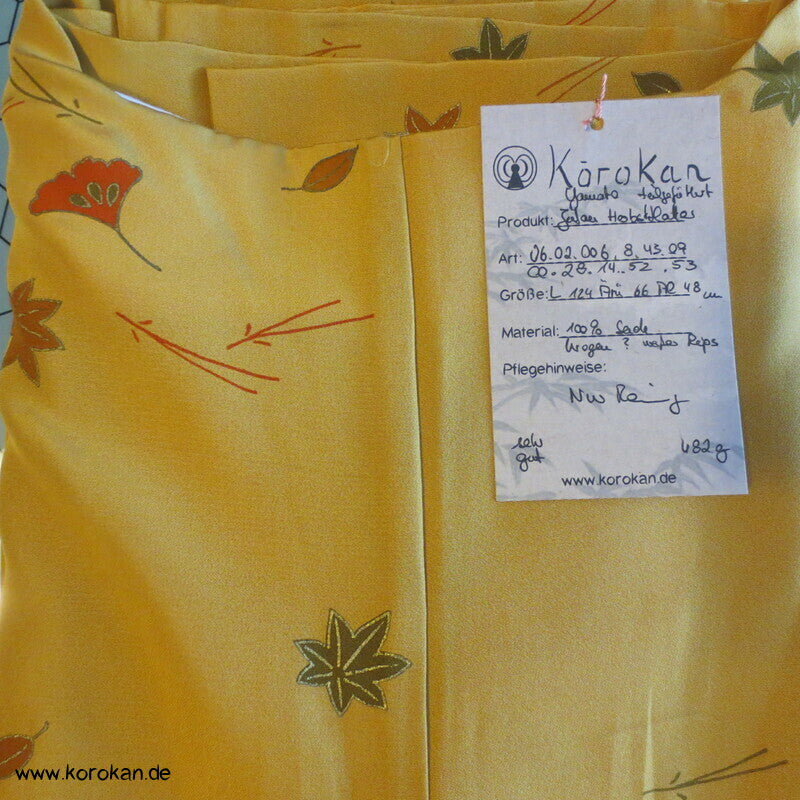 Herbstblätter messing Seide, Yamato Juban Unterkimono