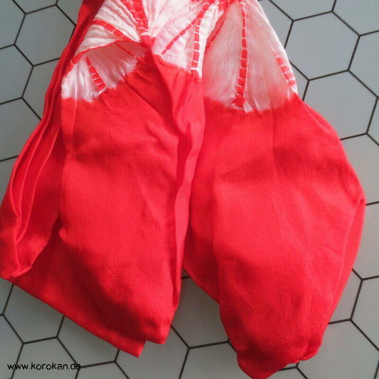 roter Asanoha Shibori Seiden Koshi Himo