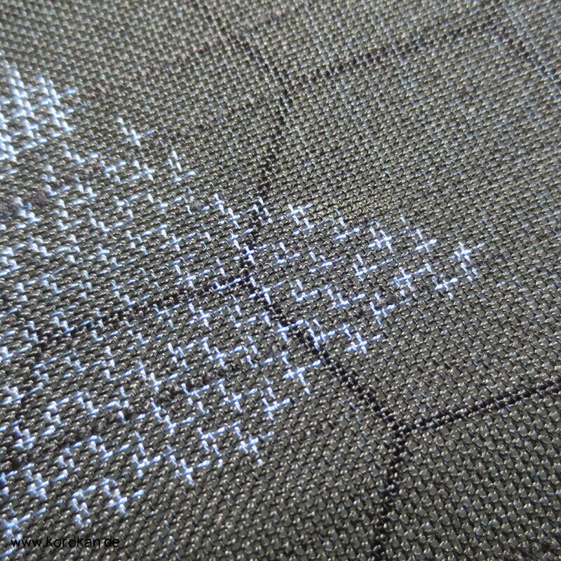 Kasuri Schmetterlinge Hitoe ungefütterter Kimono, Sha Seide