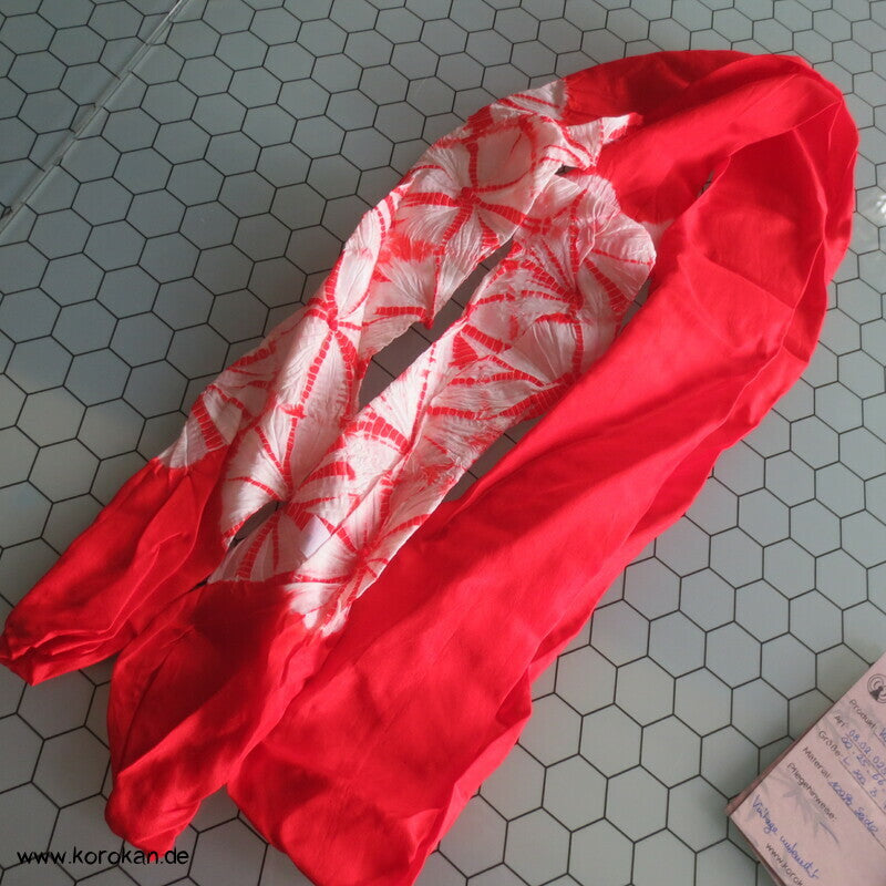 roter Asanoha Shibori Seiden Koshi Himo