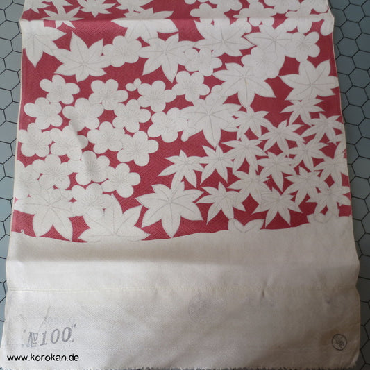 Ahornblatt Sayagata Rinzu Damast Kimono Seide