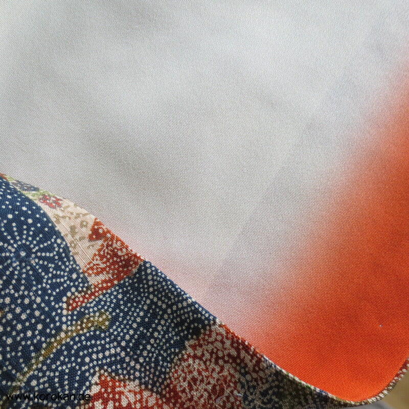 hängende Stoffbahnen, Edo Komon Tsumugi Seide Kimono