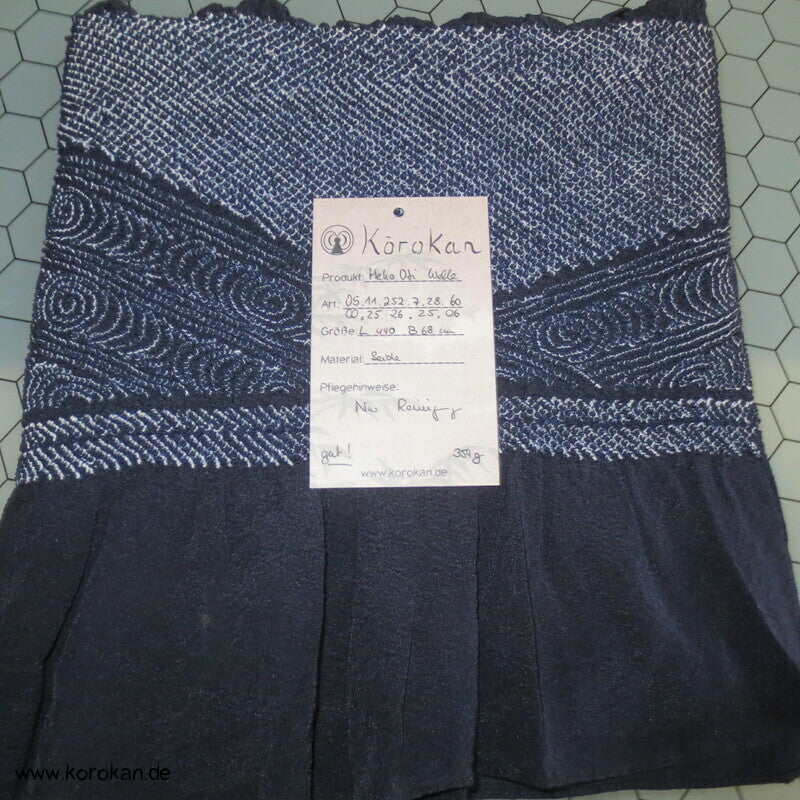 Spiralnebel Shibori Heko Obi - Chirimen Crepe
